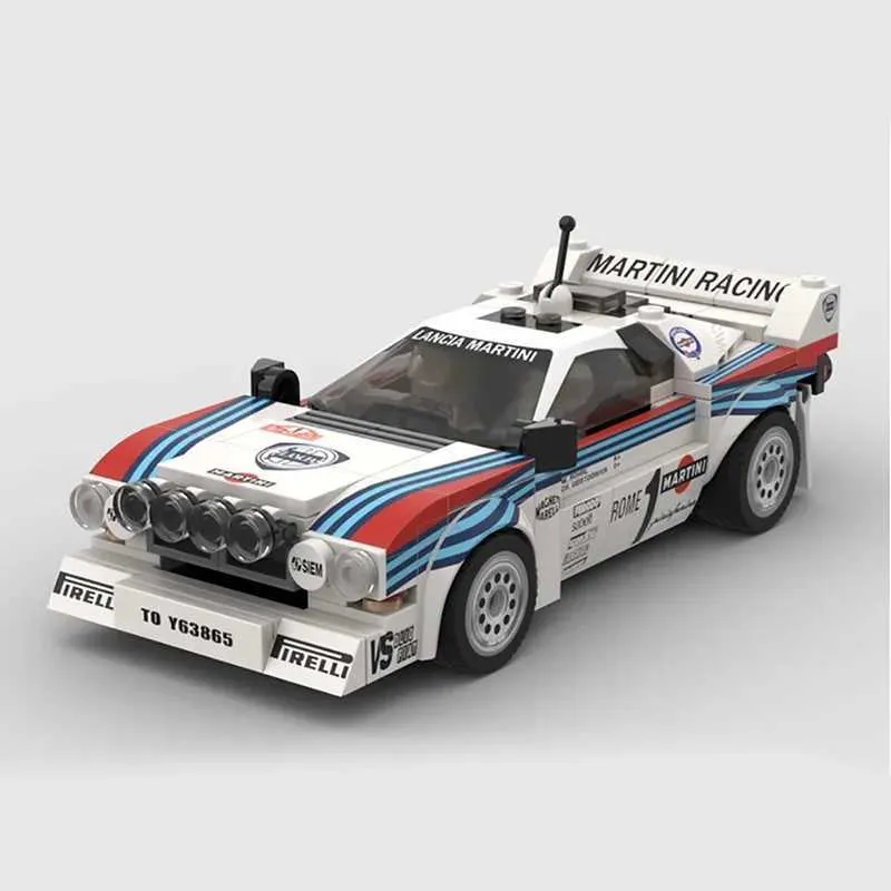 Lancia Rally 037 Martini Racing DIY Toy Building Blocks Set - MOC