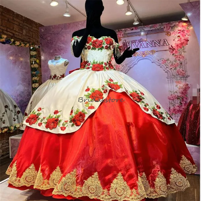 mexican damas dresses red Dama Dresses