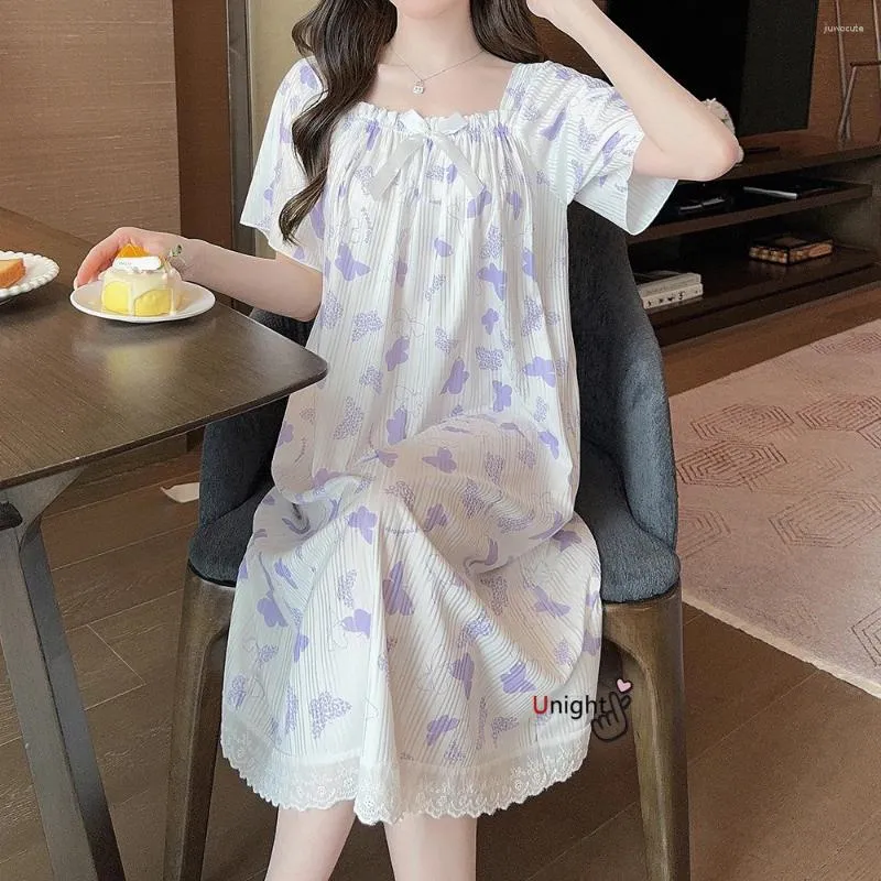 thumbnail interactive-video image 1 of Women's Summer Sleepshirt – Soft Gauze Cotton Night Dress, Vintage Sleepwear 1 of 5