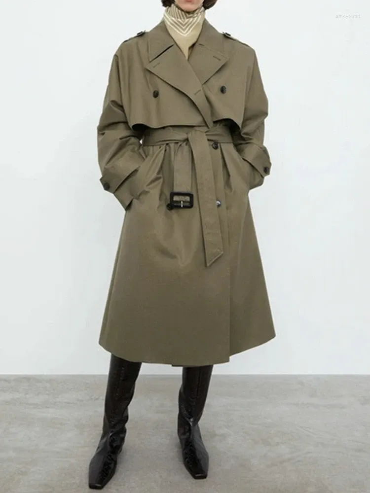 Womens Double Breasted London Fog Trench Coat With Turn Down Collar Slim Waist And Sash Detail Mid Length Windbreaker Outwear Top From Amoyoutfit 134.38 DHgate.Com