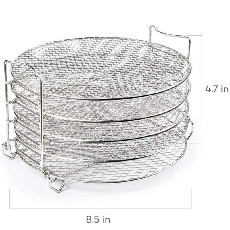 Stainless Steel Stackable Layers fryer basket with Five Grill Stand Air ...