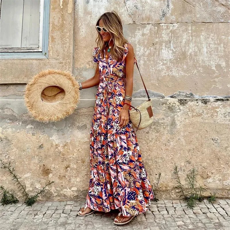 sachin and babi light blue dress PRETTYGARDEN Womens Casual Long Summer Dresses Sleeveless Strappy Loos