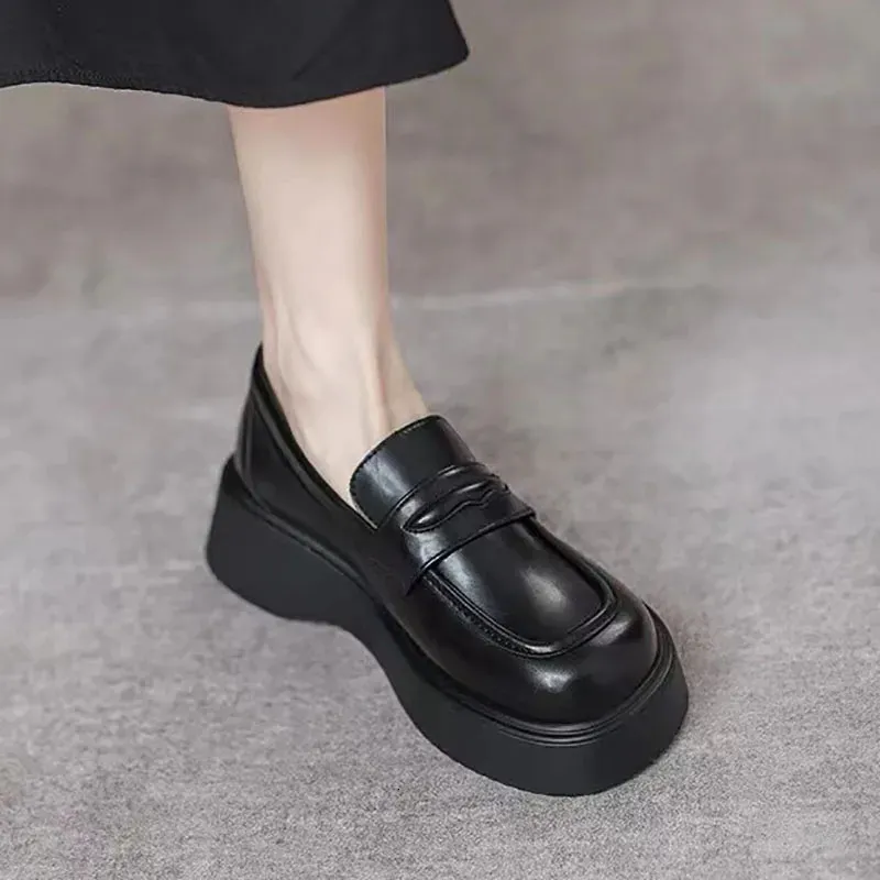 Black Leather Loafers For Women Size 35 Women main image 3