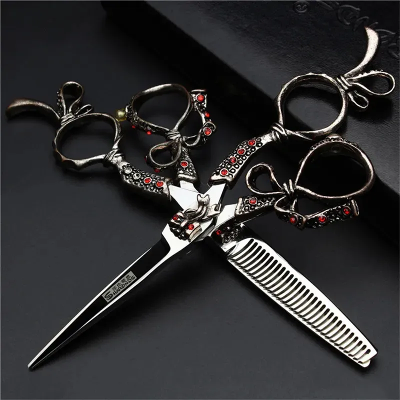 6 Zoll (15,2 Cm) Profi-Haarschere & Effilierschere Set Aus 440C Stahl - Für Friseure & Salon