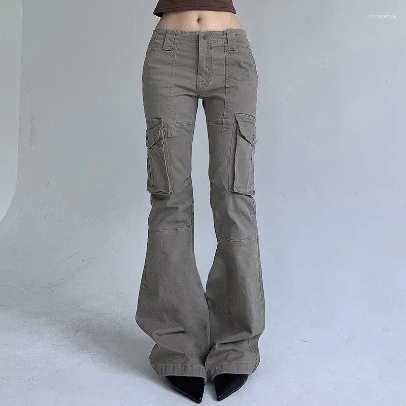 DHgate.com:Vintage Grey Cargo Pants: Low-Rise, Stitched, Big