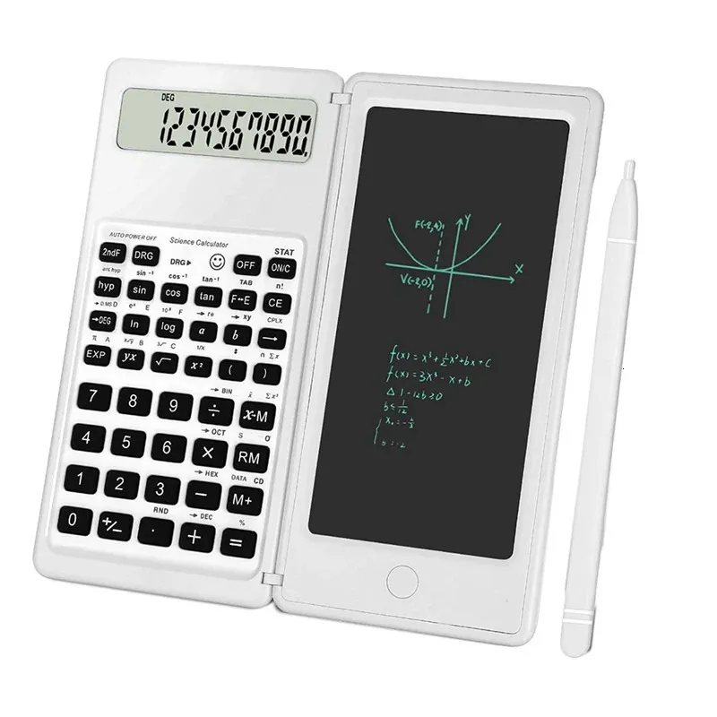 wholesale Scientific Calculator 10Digit LCD Display Engineering With Writing Tablet For High School And College 240704