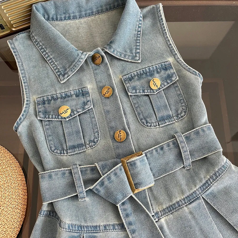 polly denim dress Polka Dot Mini Small Color:Sage Ibiza Floral making it easy to Dresses to wear in Greece Women's Casual Denim Dress