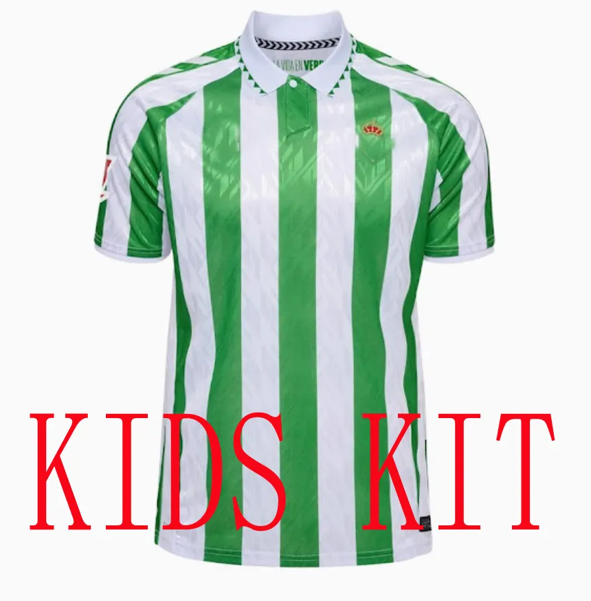 Real Betis 2024 2024 Men s Home Soccer Jersey Green and White Stripes