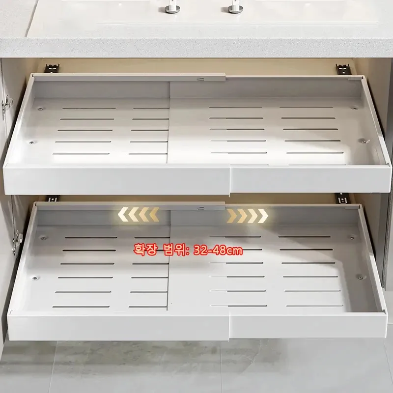 Scalable Kitchen Slide Out Drawer Rack With Slide Rails And Pull Out ...