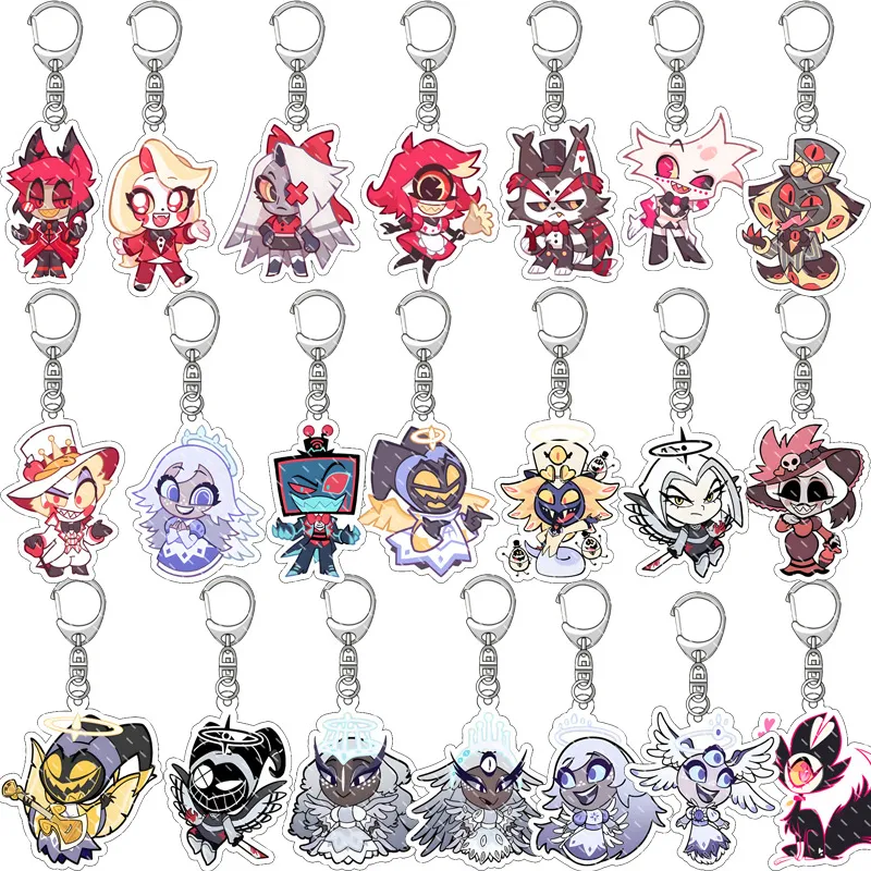 Hazbin Hotel Acrylic Keychains Cute Anime Cartoon Accessories For
