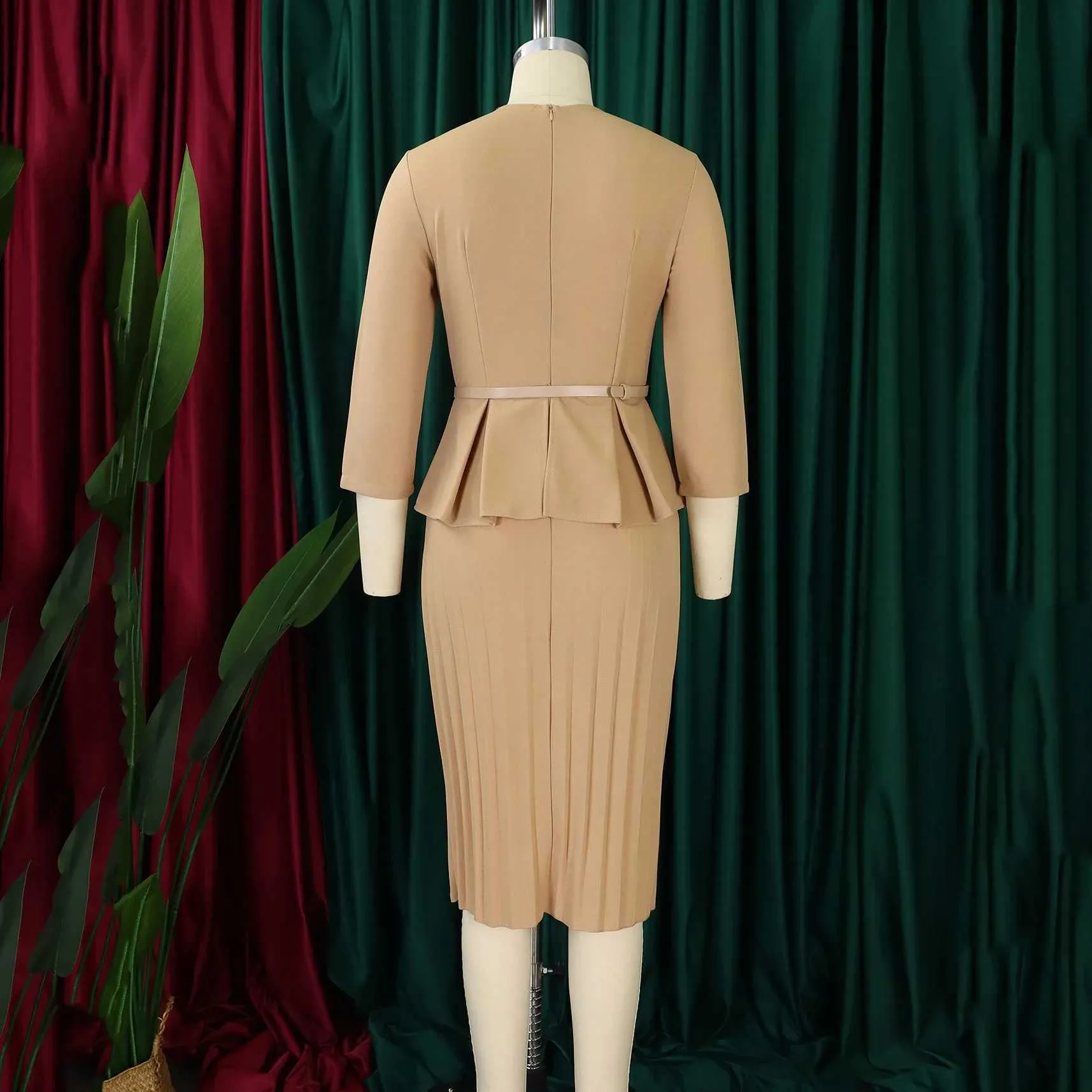 Work Dresses Elegant Womens Office Uniform Professional V-neck Pullover  Floor-Length Polyester Dress from Dhgate Work Dresses - price 24.58