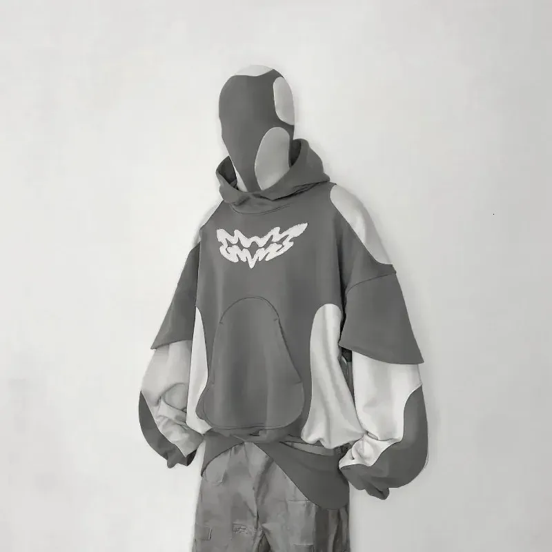 Felpa Con Cappuccio Y2K Punk Oversize – Teschio 3D In Cotone, Unisex Per Uomo E Donna