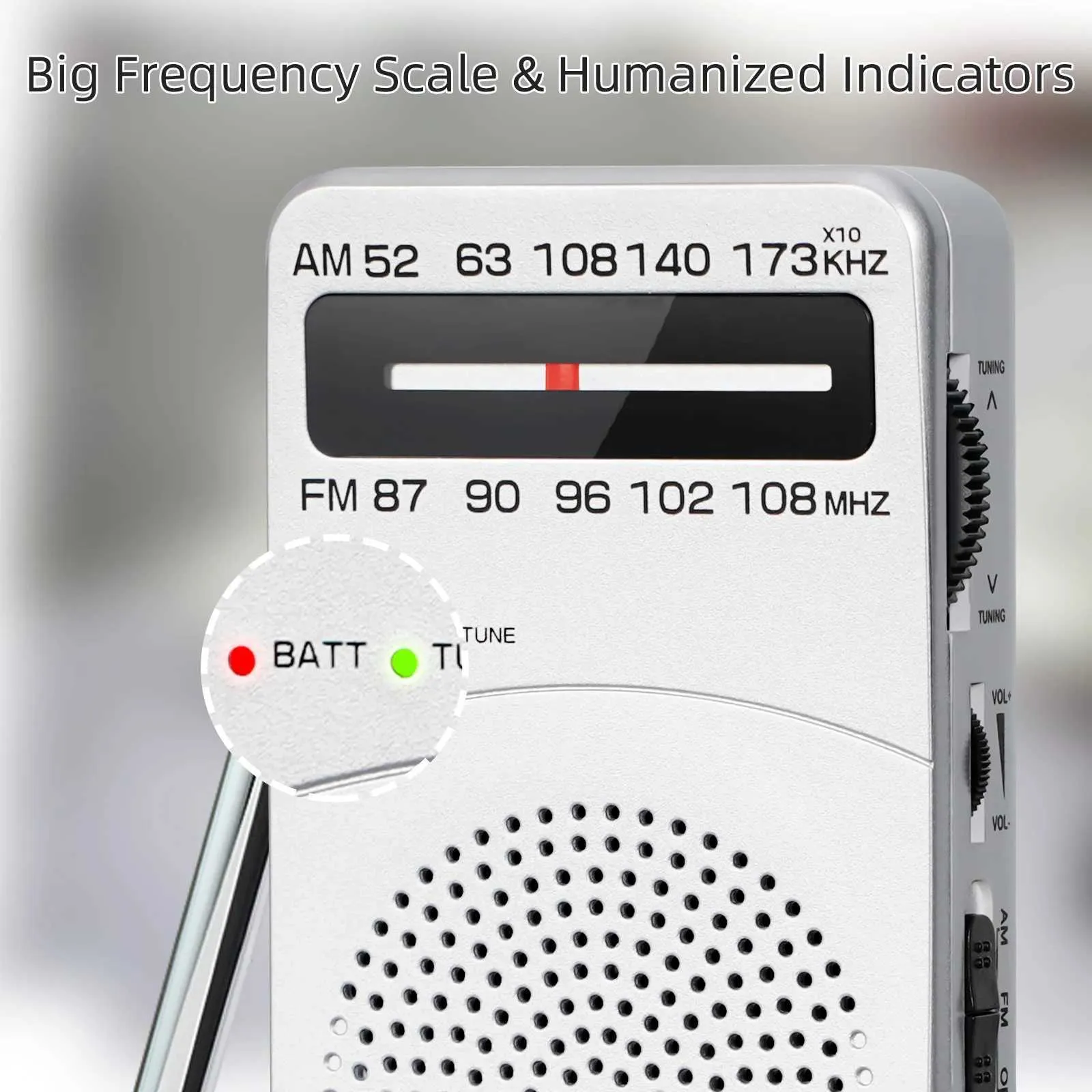 PRUNUS J-166 Pocket Radio: Portable Mini Digital Tuning AM/FM Receiver ...