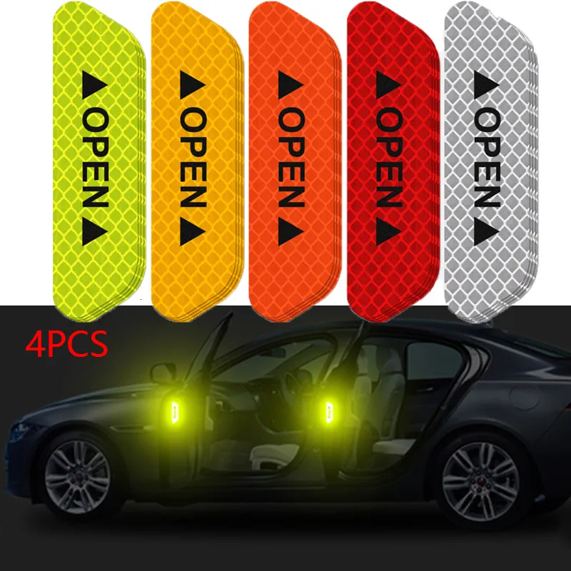 Rubber Mat Warning Sticker Open Reflective Tape Warning Mask Sticker & Anti-Slip Mat for Car ...