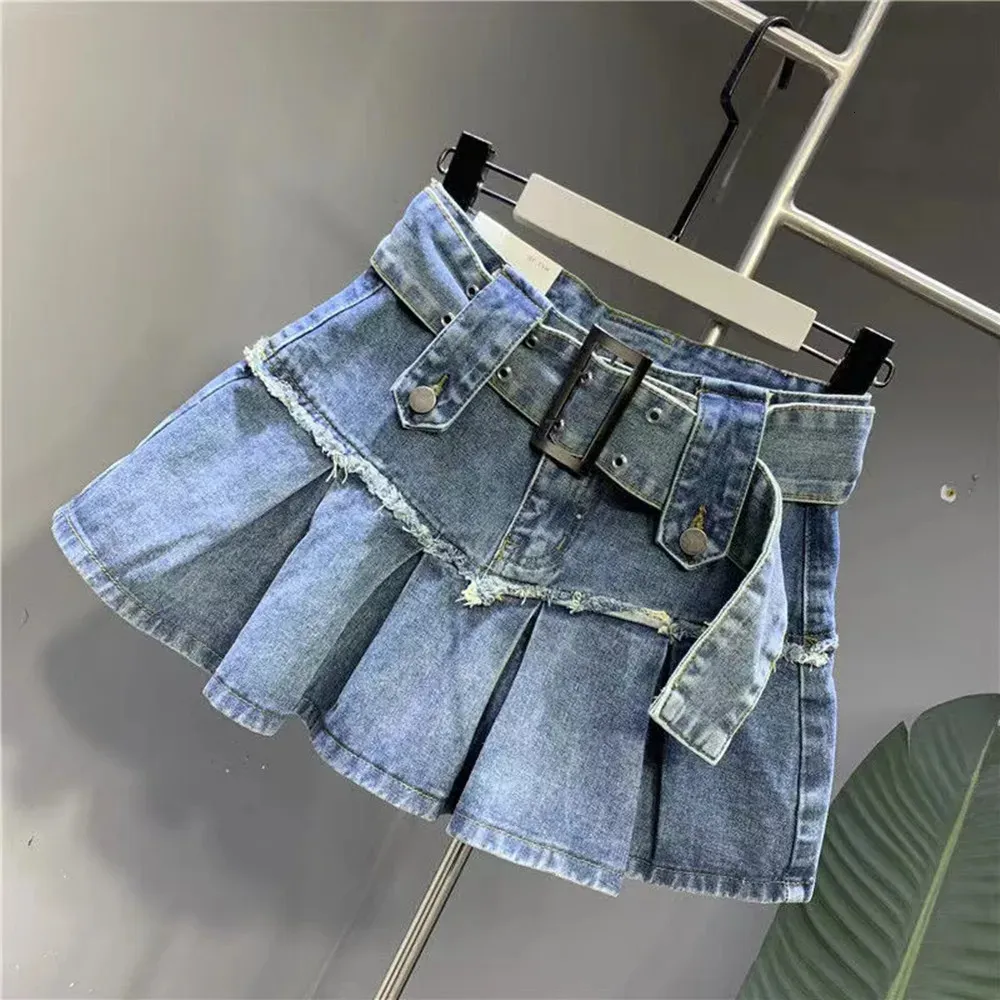 Mini Skirt Denim Kids Fashion Toddler Kids Girls Denim Mini Skirt