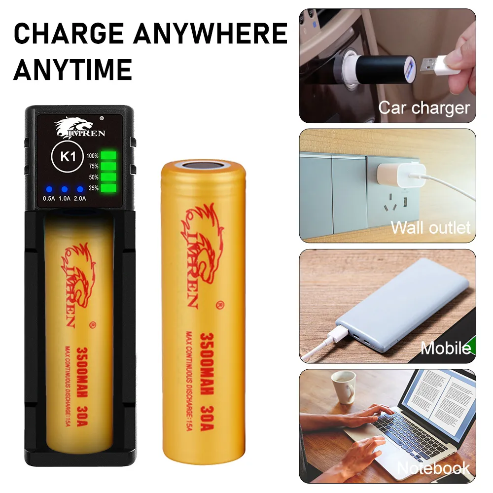IMREN IMR18650 26650 Rechargeable Battery 3500mAh 3.7V Li Ion For  Flashlight From Imren888, $6.51 | DHgate.Com