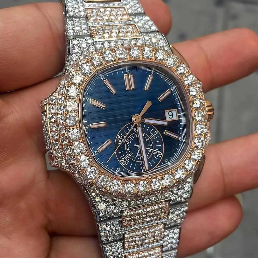 TWO WATCHES Unisex 90 DAY Warranty Australian prototypes. Real Lab Diamonds VVS Iced Out AP VVS Arabic Dial Rose Two Tone main image 3