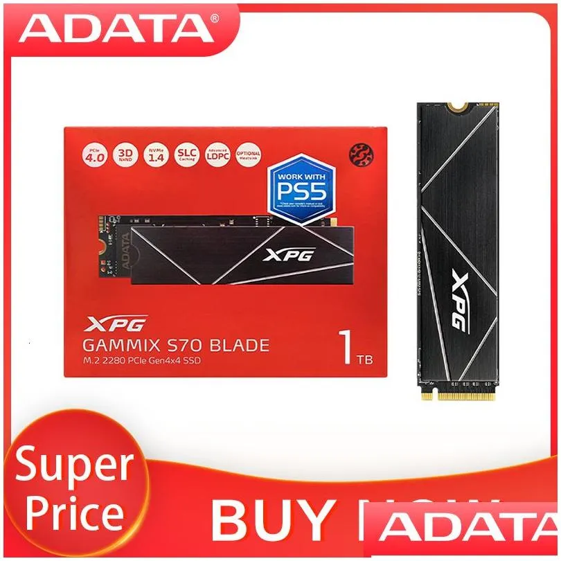 Hard Drives Original Adata Xpg Gammix S70 Blade Ssd 1Tb 2Tb Internal Solid State Disk Drive M.2 2280 Pcle Gen4X4 For Laptop Desktop Dr Otc5P