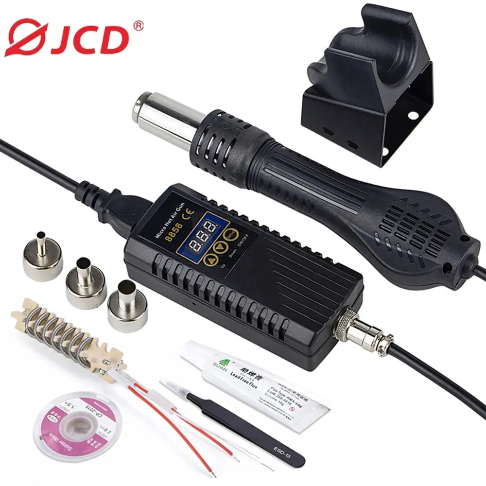 thumbnail image 2 of Hot Air Rework Station Soldering Hot Air Heat Gun, 861DW 1000W Digital Display Station Solder Iron Station Welding Tool Kit With Adjustable 100℃~500℃ Heat Gun For Electronics Repairing And Desoldering 2 of 14
