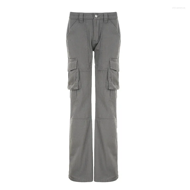 Y2K フェアリーグランジ cargo pants グレー DHgate.com:Grey Y2K Cargo Pants - Trendy Baggy Parachute
