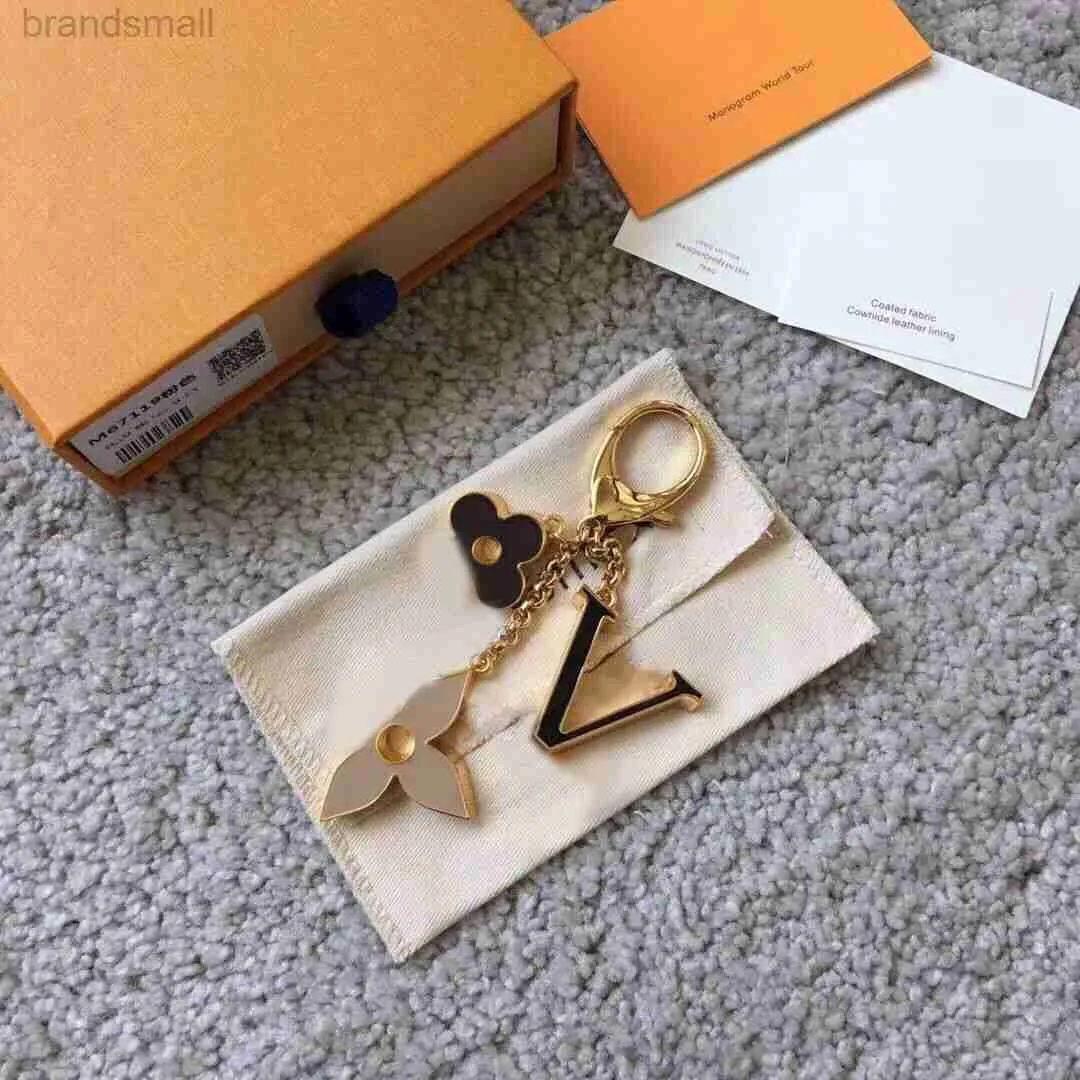Luxury Designer Keychain with Letter and Diamond Accents, Car Key Chain ...