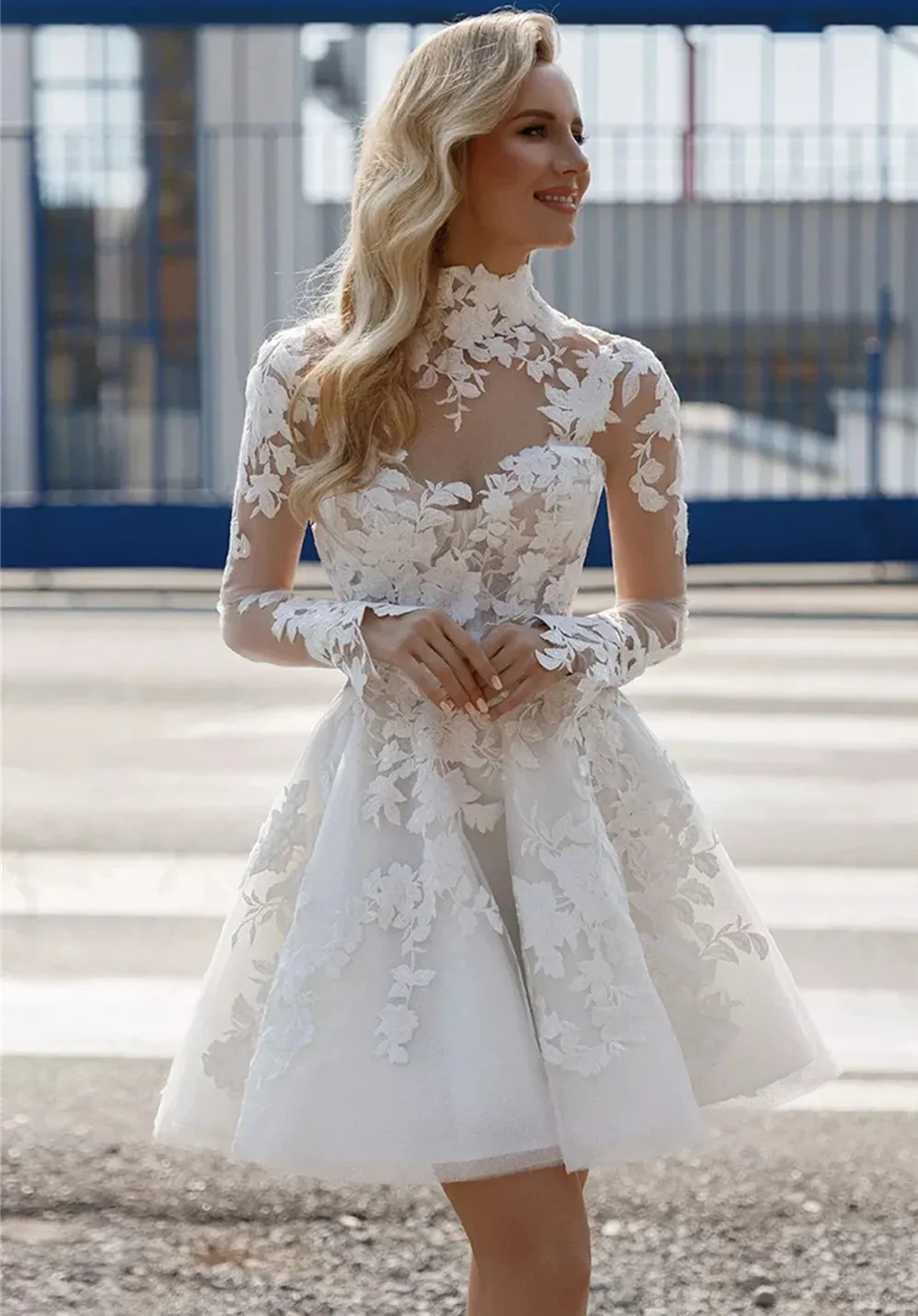 Noiva E Madrinhas Vestido Curto Curto Vestido Casamento Civil