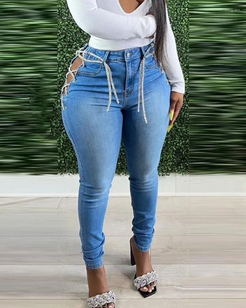 Hollow Out Women's Denim: Skinny Jeans, Spring Autumn Casual Style Shop  Now!