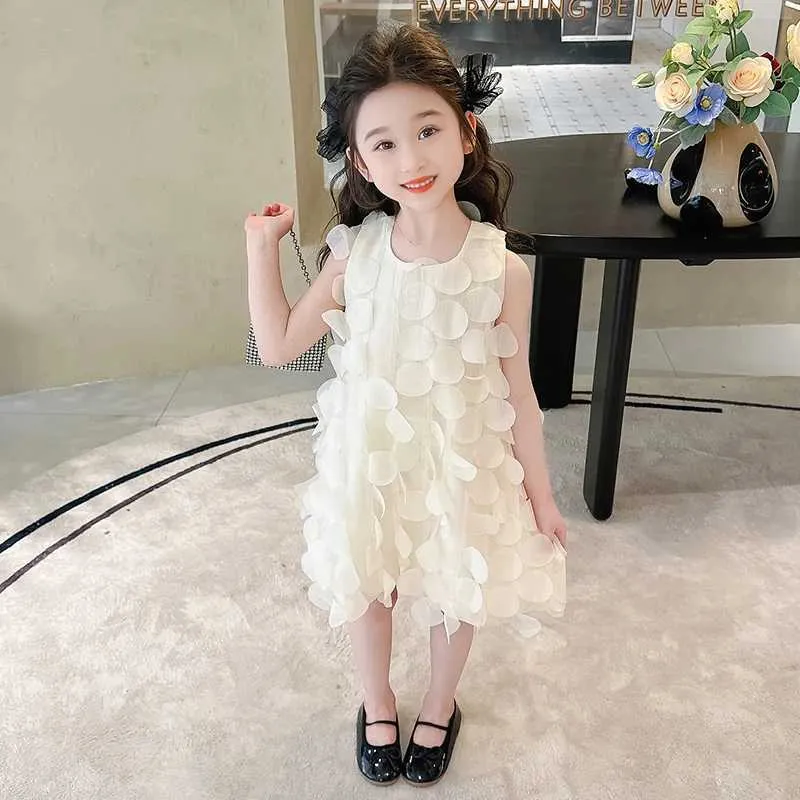 Summer Dress Eight Year Girl Dress Girl's Summer Dress Circle Skirt O-neck Casual Seaside Vacation Summer Dress Eight Year Girl Dress Girl's Summer Dress Circle Skirt O-neck Casual Seaside Vacation