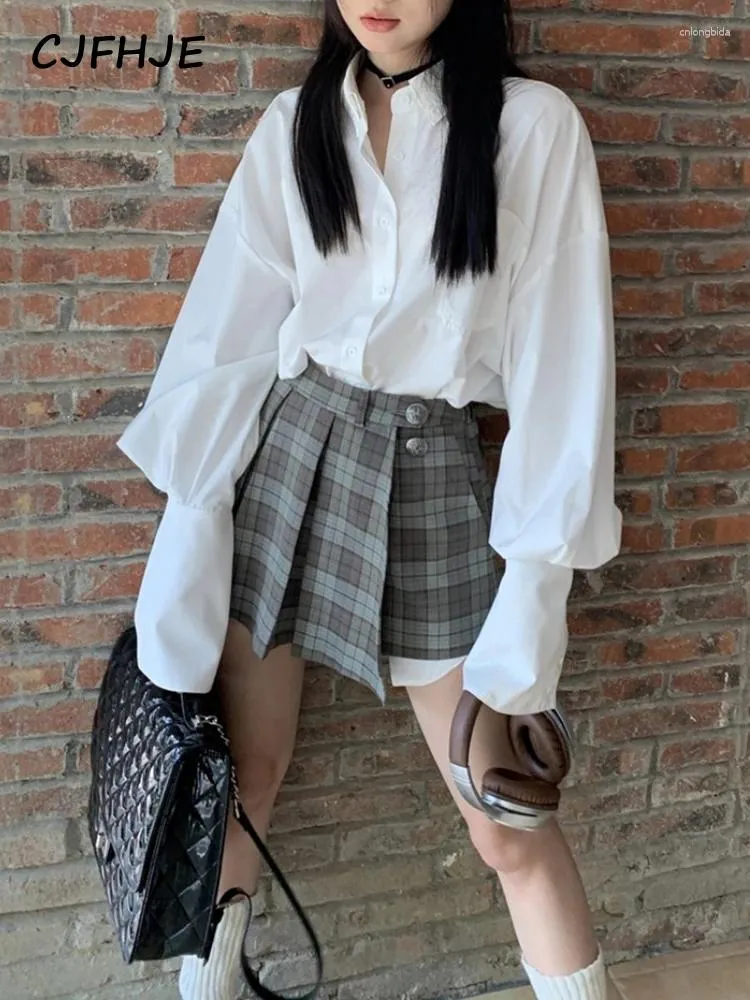 Y2K Plaid Mini Skirt Set - High Waist Pleated Skirt, Korean