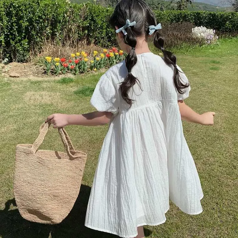 Summer Girls' Dress Collection - Cute Puff Sleeve Princess Dress for Girls  Aged 3-8 Years - Casual Kids Clothing, Vestido Robe Fille from Dhgate  Girl's Dresses - price 42.22