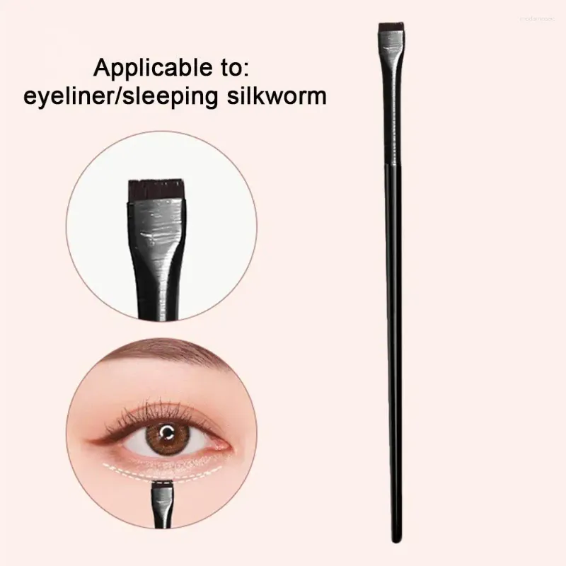 Abgewinkelter Eyeliner-Pinsel & Augenbrauenpinsel – Dünn, Präzise, Weiß