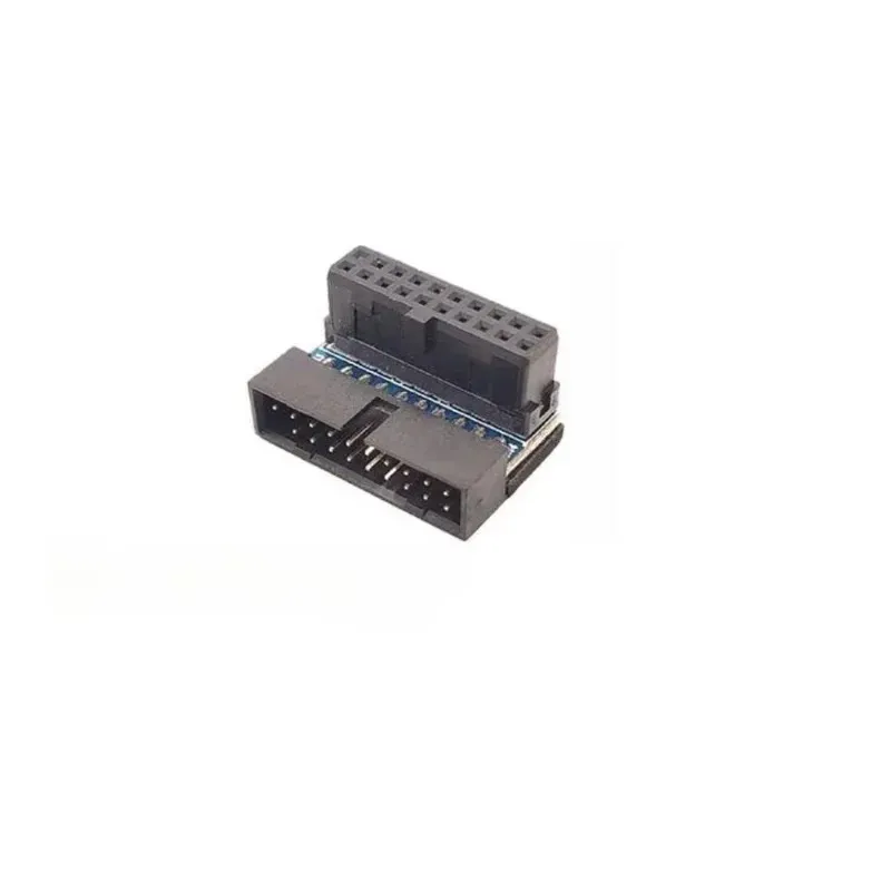 USB 3.0 20Pin Adapter - 90 Degree Angled Male to Female Extension for ...