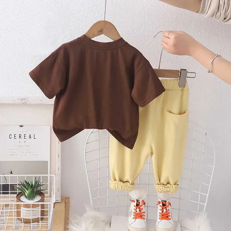 Save Big on Bulk Kids Clothes Set Summer Baby Boys Clothing Set Cotton  Short Sleeve Letter T Shirt Pants, Piece Casual Outfit For Kids (2024) 