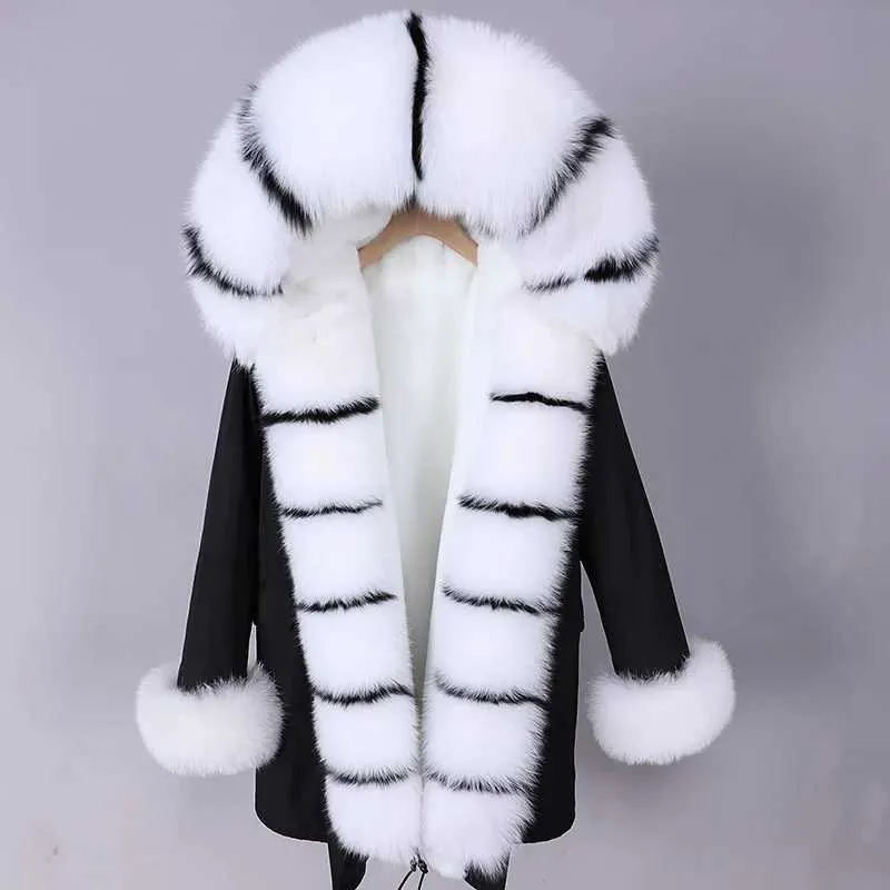Luxury Winter Parka: Premium Faux Fur Jacket, Natural Fur