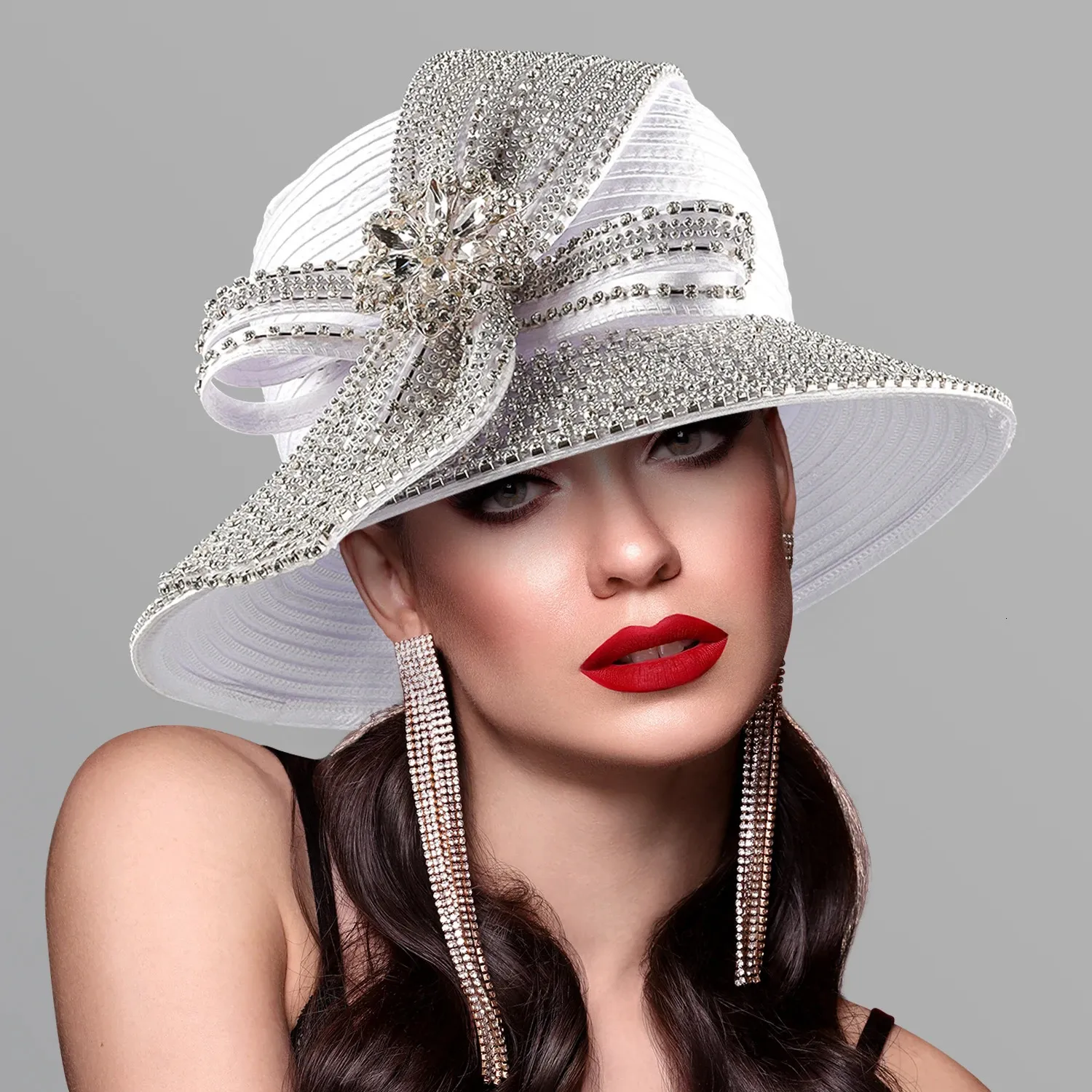 Unique Deluxe Satin Church Hat Elegant Banquet... From  display picture 3