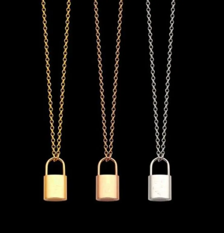 Designer padlock necklace hot sale