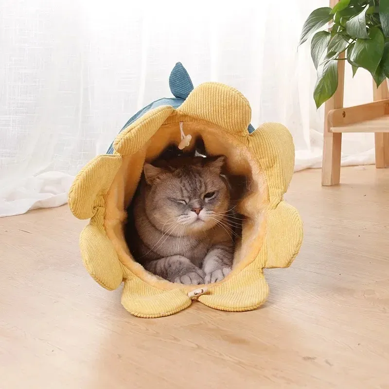 NEW Cat Folding Channel Tunnel Cartoon Animal Pet Funny Toy Small Dog Puppies Kennel Cat Sleeping Bag Warm Nest