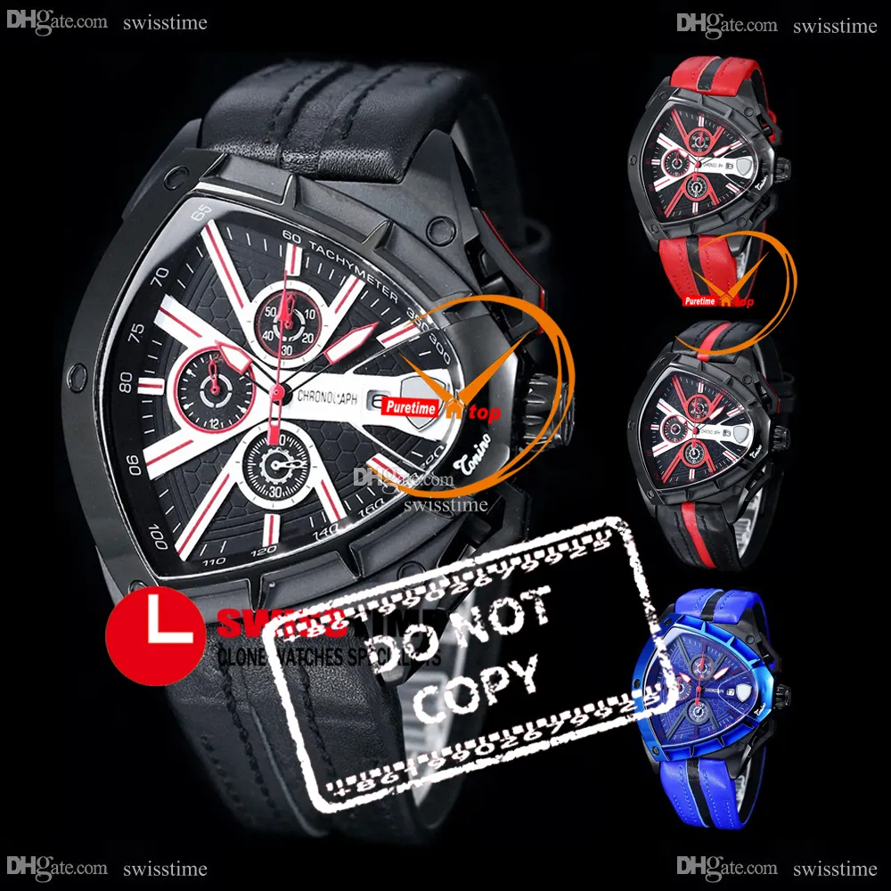Tonino LB 9007 Miyota Quartz Racing Chronograph Watch Mens Watch All Black Steel With Silver And Red Dial Leather Strap Stopwatch And Sport Car Brand Design From Swisstime 150.62 DHgate.Com