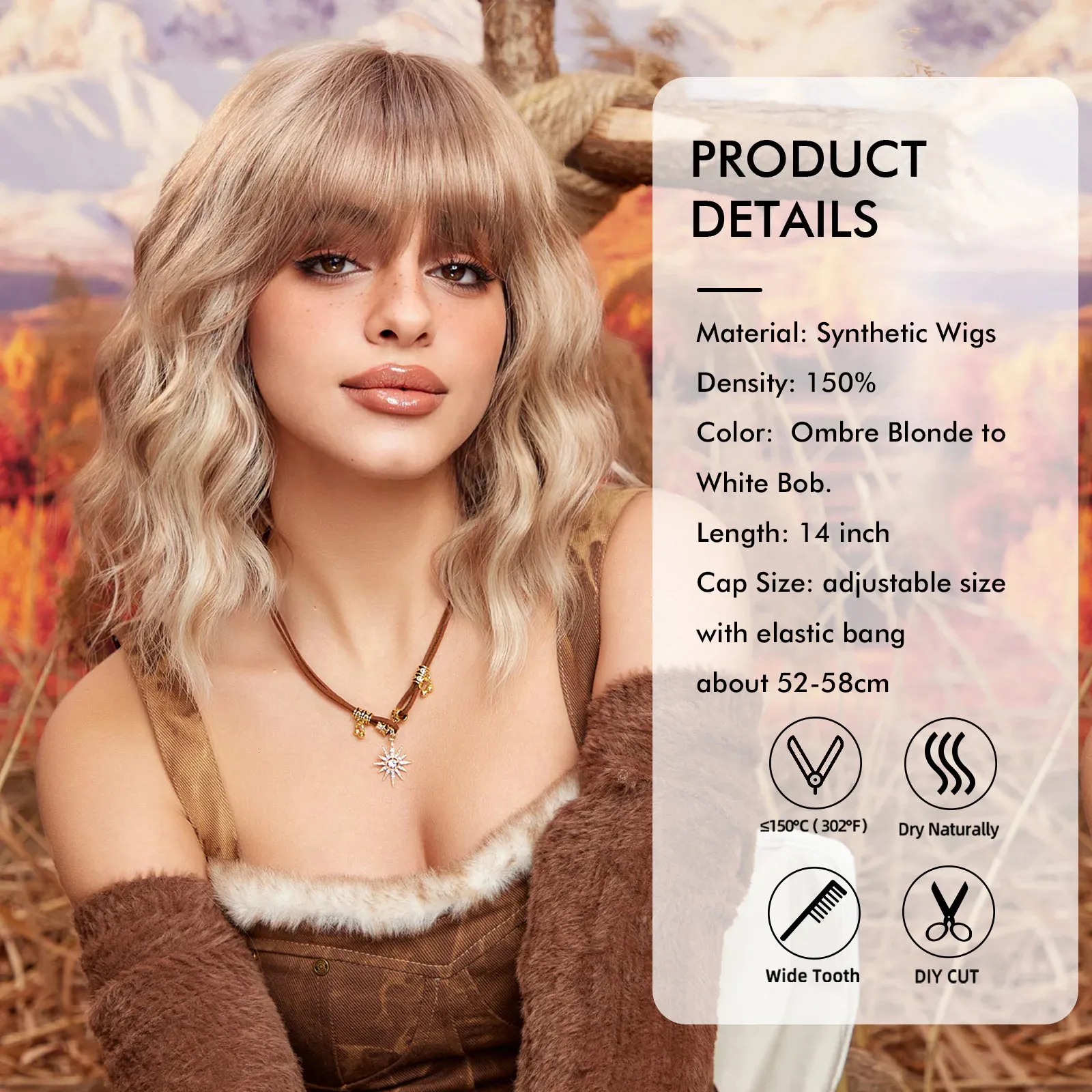 Shoulder Length Wavy Synthetic Wig Heat Friendly Average Cap Size Amazon.com : Haoland Short Black Hair Wig,Shoulder Length  main image 2