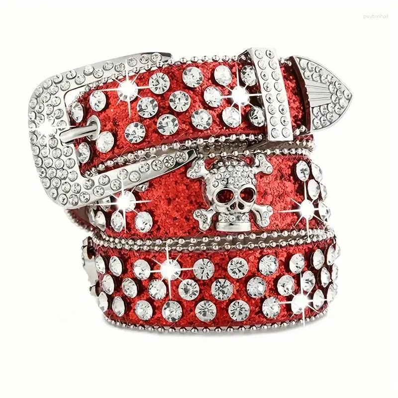 FOSSIL Belt Genuine Leather Red Grommets Embellished Emo Grunge Y2K Size Medium Grunge Belts for Men for sale | eBay main image 4