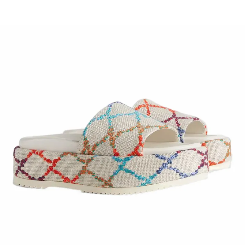 Floral Printed Platform Sandals For Sandy Beach Fashionable Summer Platform  Slippers From W188shoes, $48.33 In Bulk | DHgate.Com