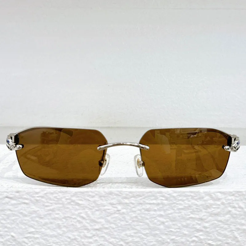 New Rimless Rectangle Vintage Metal Sunglasses CT0474 Mens  display picture 3