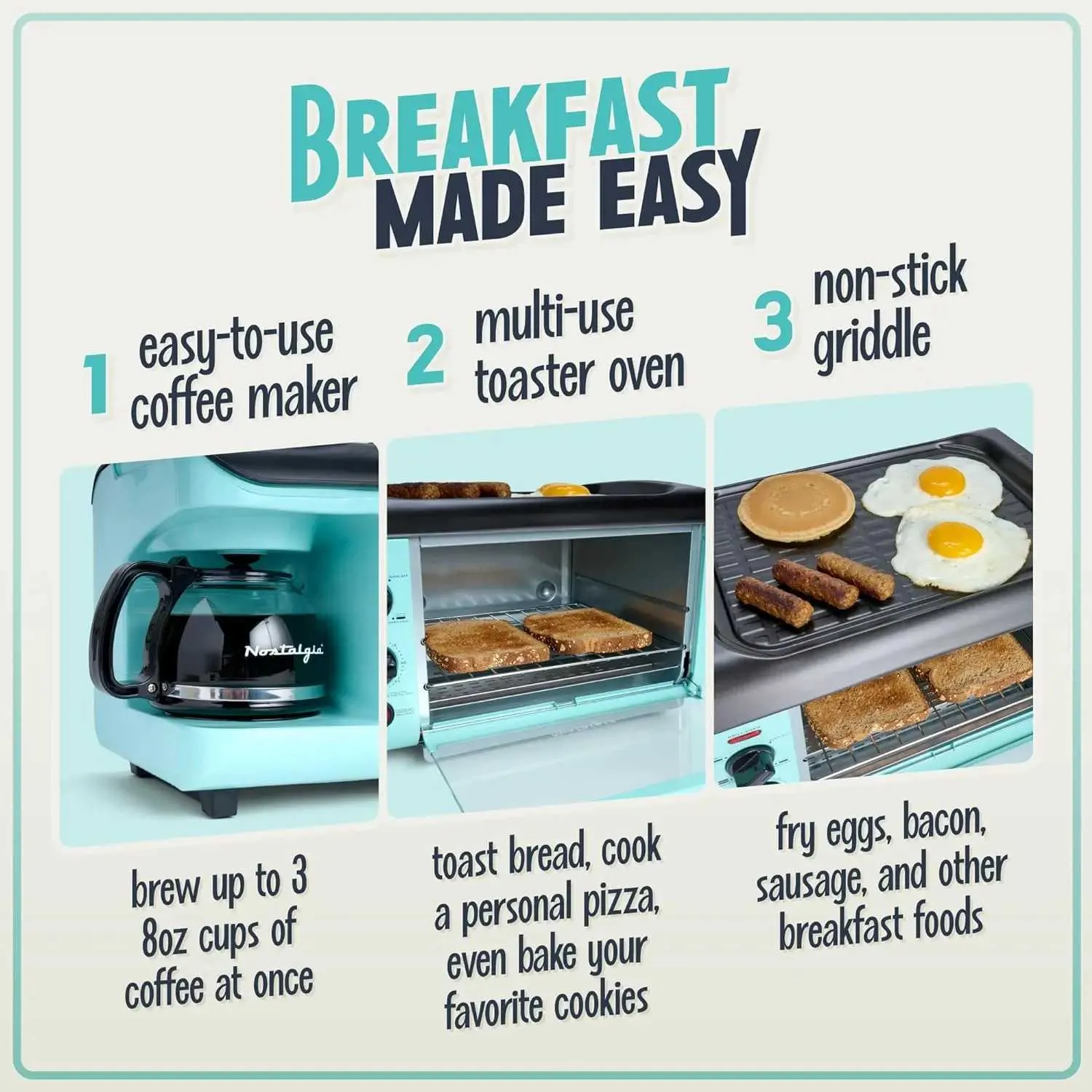 Toaster Oven Breakfast Ideas 3-in-1 Breakfast Station: All-in-One