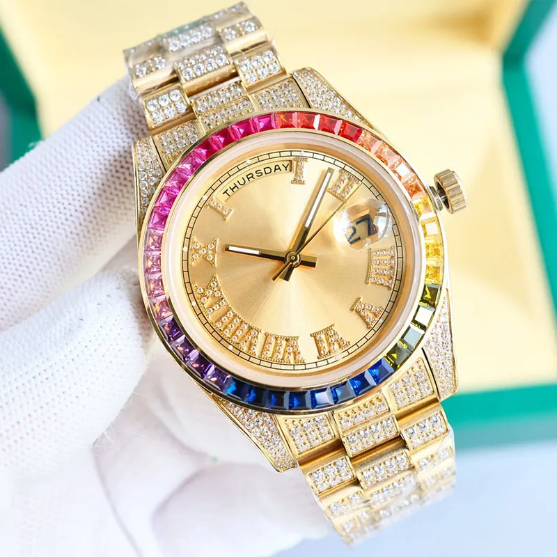Diamond bezel watch mens outlet