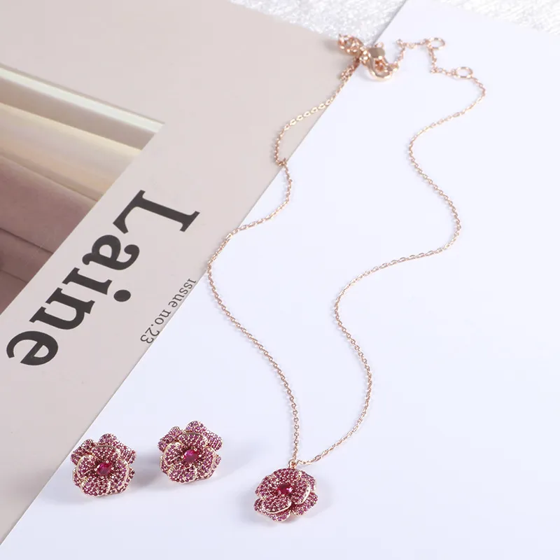 Shop LC Women's Colorful Glass Chip Earrings & Necklace Set - Stylish Multicolor Jewelry Gift - View #5