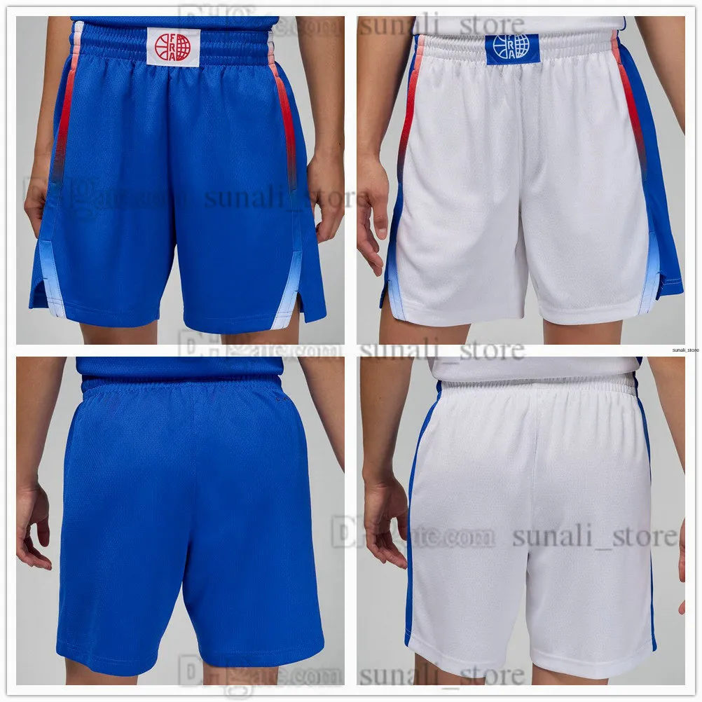 France National Team Basketball Shorts 2024 Wembanyama Batum Fournier Gobert Ntilikina de Colo Sport Pants