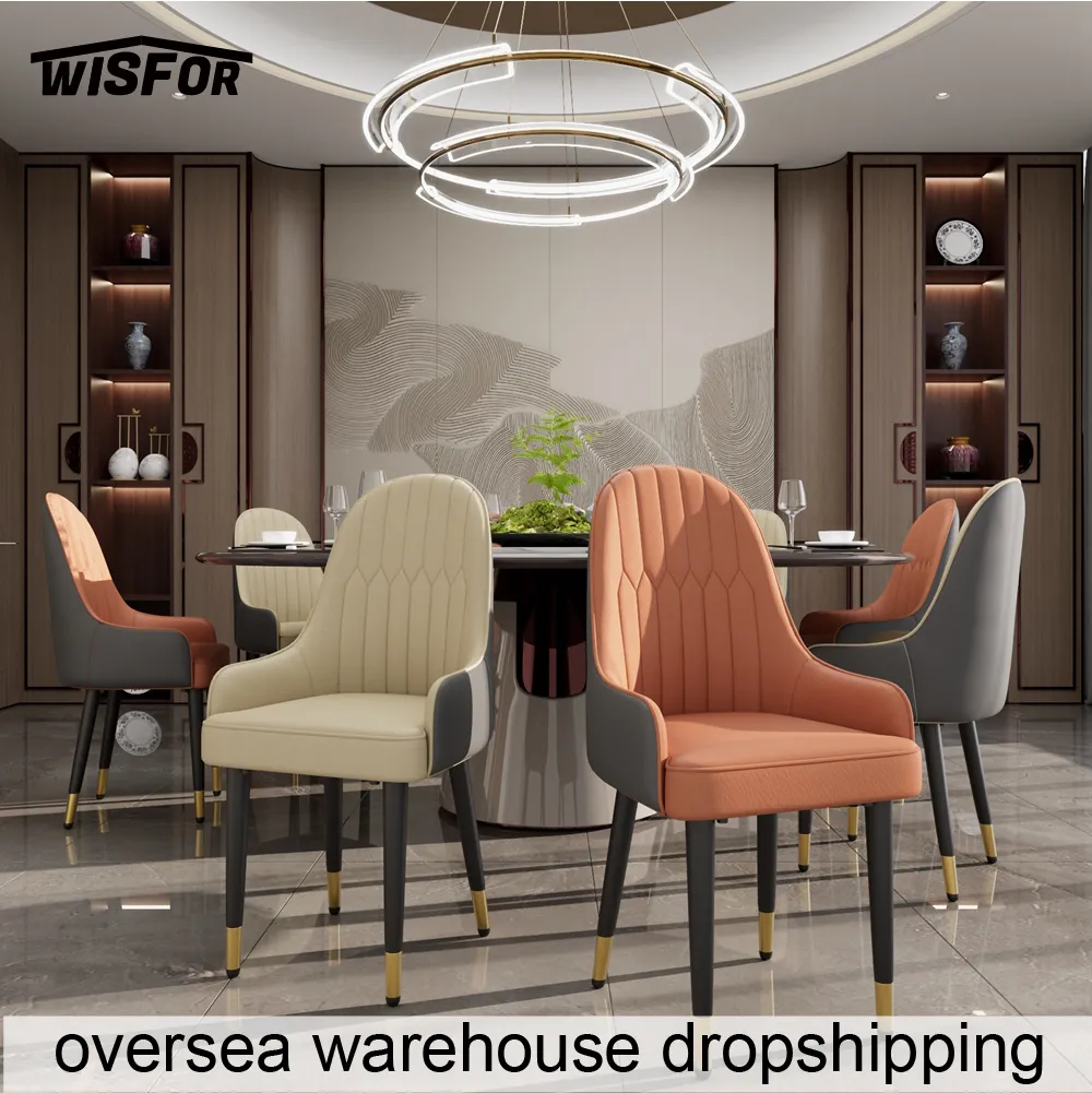 DHgate.com:Set of 2 Modern Kitchen Dining Chairs - Faux