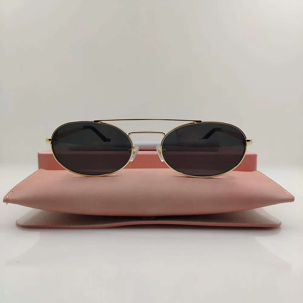 UV400 Alloy Oval Women Sunglasses with Gradient CR-39 Lenses  display picture 1