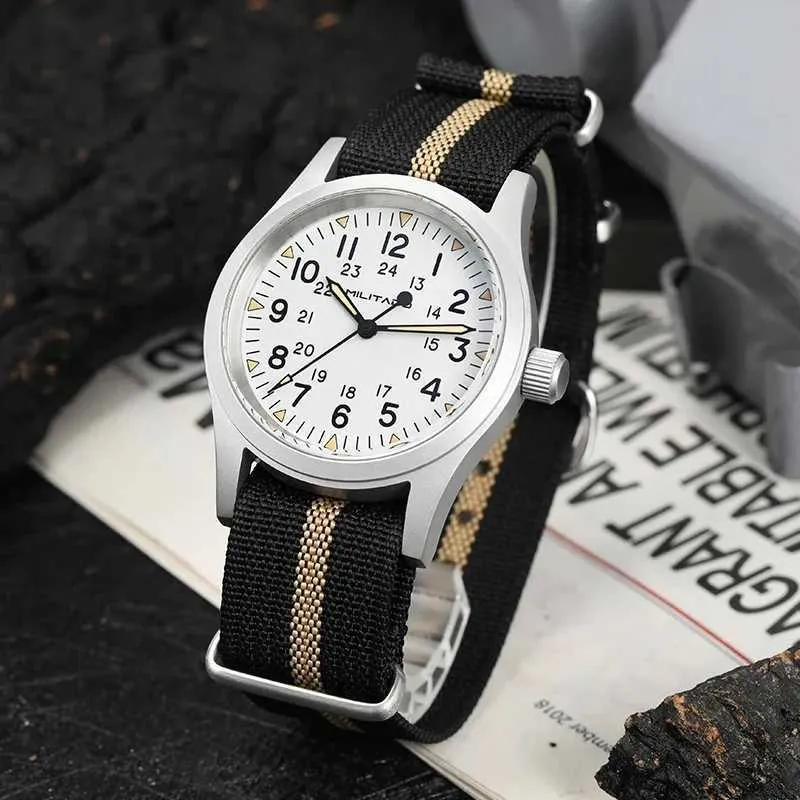 Militado ML-05 ミリタリーウォッチ Militado 38mm Sapphire Crystal Field Military Watch ML05