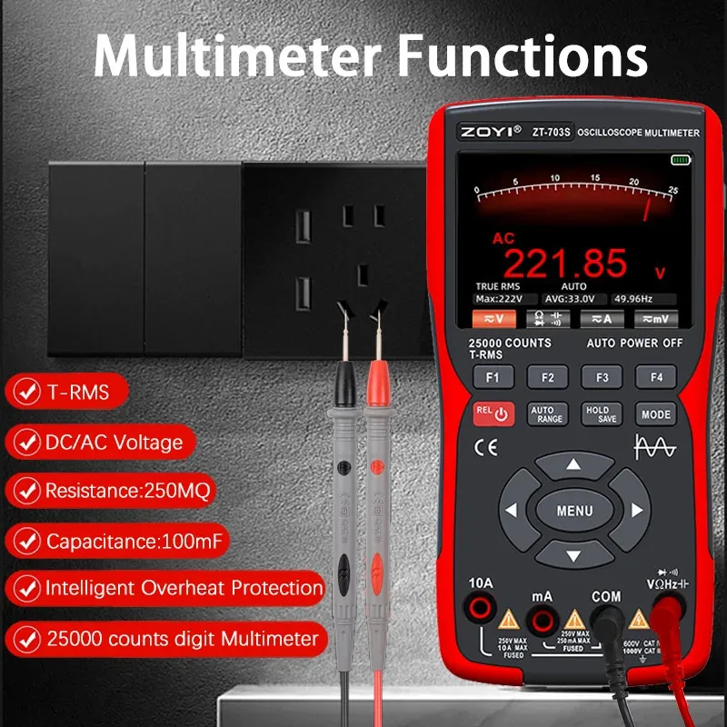 ZOYI ZT 703S 3 In 1 Oscilloscope Multimeter With 3.5 Inch IPS